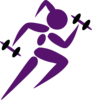 Runninggirlplum Clip Art