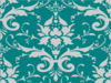 Teal Background With Gray Damask Clip Art