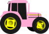 Pink Tractor Clip Art