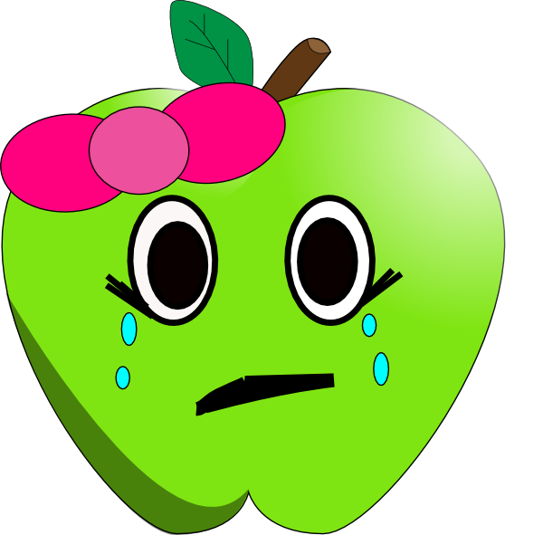 clipart apple with face - photo #13