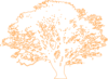 White Tree Orange Clip Art