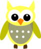 Yellow Gray Owl Clip Art