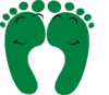 Green Happy Feet 02 Clip Art