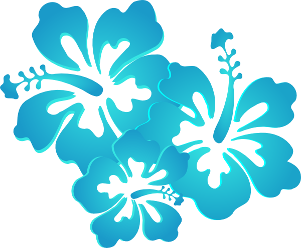 clip art turquoise flower - photo #11