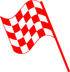 Checked Flag Red Clip Art
