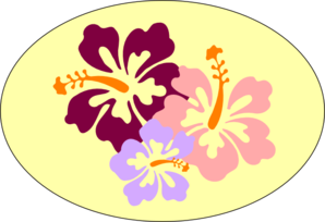 Oval Hibiscus Clip Art