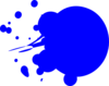 Blue Dot Splat Clip Art