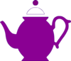 Teapot Bright Plum Clip Art