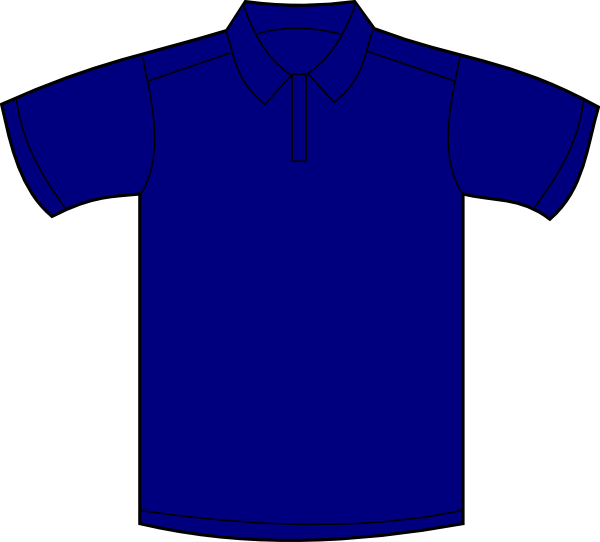 Image result for blue shirt with collar clipart
