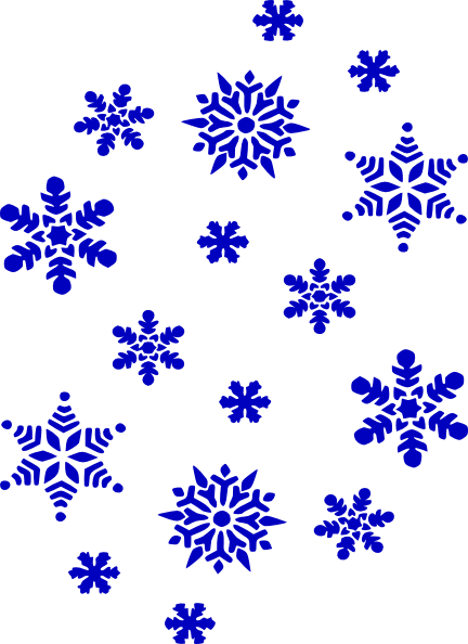 Blue Snowflake Flurry Clip Art at Clker.com - vector clip art online