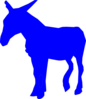 Blue Donkey Clip Art