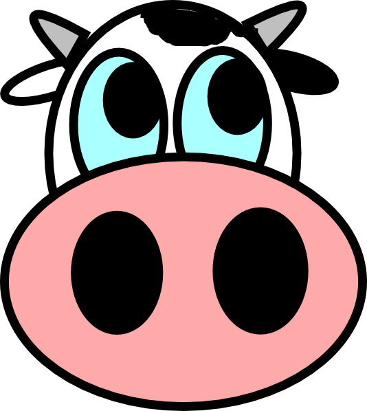 Cow Face Clip Art at Clker.com - vector clip art online, royalty free