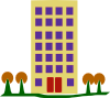 Building With Trees Clip Art