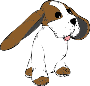 Big Earred Dog Clip Art