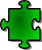 Green Jigsaw Piece 7 Clip Art