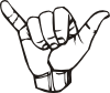 Sign Language Y Hang Loose Clip Art