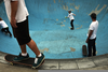 Skateboarding Bondi Beach Image