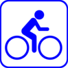 Biking Icon Blue Clip Art