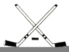 Crossed Hockey Sticks Clipart Image