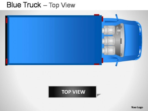 Blue Truck Top View Powerpoint Presentation Slides Slide | Free Images