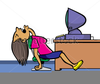 Overworked Office Worker Clipart Image