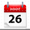 August Calendar Clipart Image
