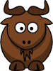 Cartoon Gnu Clip Art