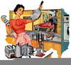 Retro Homemaking Clipart Image