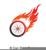 Red Winged Wheel Clipart Image