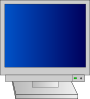 Monitor With Power Light Clip Art