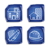 Architecture Blueprint Icons Set 4x64 Preview Image