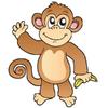 Free Baby Monkey Clipart Image