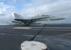 An F/a 18d Hornet Assigned To The Rough Raiders Of Strike Fighter Squadron One Two Five (vfa-125) Makes An Arrested Gear Landing On The Flight Deck Aboard Uss Theodore Roosevelt (cvn 71). Image