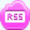 Free Pink Cloud Rss Button Image