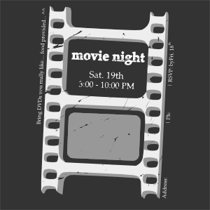 Movie Night Ticket Clip Art