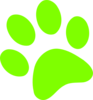 Comfy Claws Paw Green Clip Art