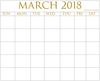March Blank Calendar Image