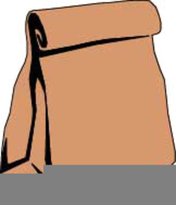 Free Brown Bag Lunch Clipart Image