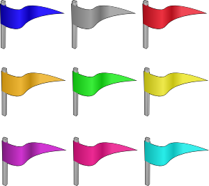 Colored Flags Clip Art