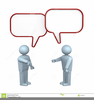 Two People Talking To Each Other Clipart Image