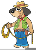 Cowboy With Lasso Clipart Image