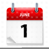 June Calendar Clipart Image