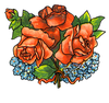 Basket Of Roses Clipart Image