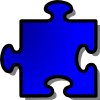 Blue Jigsaw Piece Clip Art