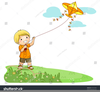 Flying A Kite Clipart Image