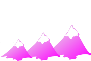 Three Mountain Peaks Purple Clip Art