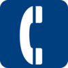 Blue Phone Symbol Clip Art