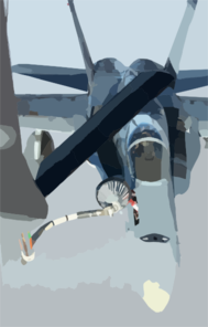 A U.s. Navy F/a-18 Hornet Takes Fuel From An Air Force Kc-135 Stratotanker In The Skies Near Iraq. Clip Art