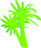 2 Palm Trees Clip Art