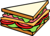 Sandwich Half Clip Art